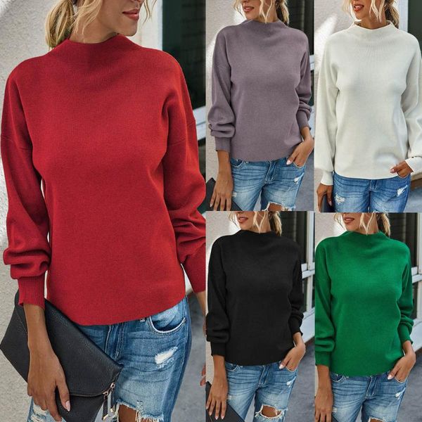 

pullover women sweater women fashion solid high collar long sleeves socket sweater sueter mujer pull femme vrouw truien, White;black