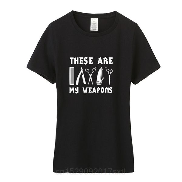 

new hairdresser t shirt women short sleeve o-neck barber weapons t-shirt girls tee woman clothing tm-016