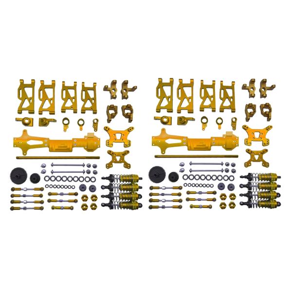 

2x wltoys 144001 rc car upgrade metal kit parts arms drive shaft