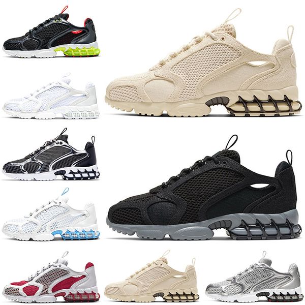 

mens womens zoom spiridon caged 2 running shoes lemon venom metallic silver pure platinum sneakers sports trainers outdoor