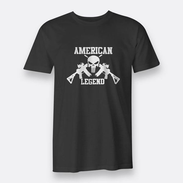 

2019 the military ar15 punisher skull sniper chris kyle s-3xl black tee mens t-shirt