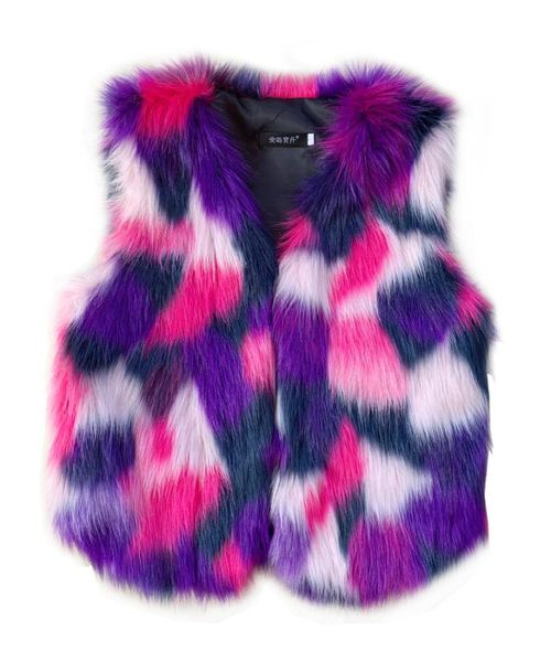 

new fashion women winter clothing color high imitation fur vest waistcoat, Black