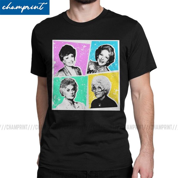 

funny golden girls pop t-shirt men o neck pure cotton t shirts dorothy 80s friend tv short sleeve tee shirt printing clothes