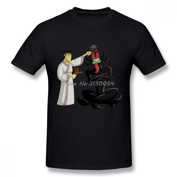 

самурай джек ku барбекю tshirt мужчины streetwear summer o-образным вырезом хлопок tshirt hip hop tshirt смешные тис топы harajuku
