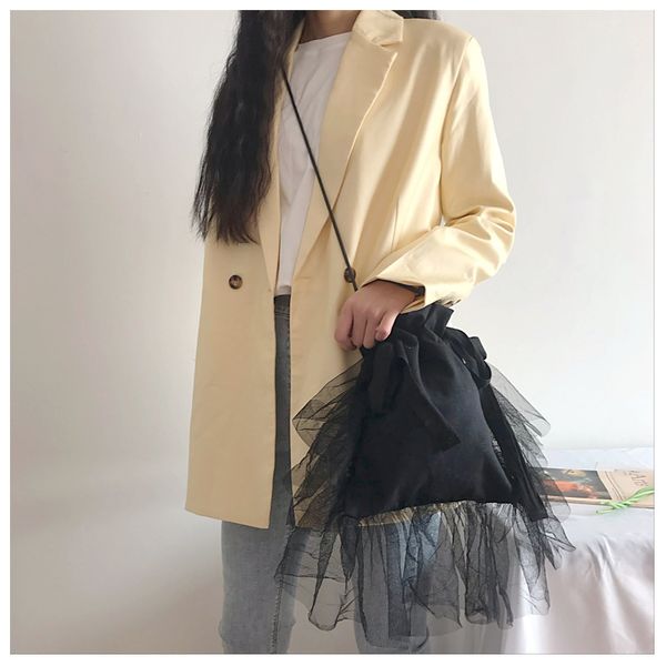 

2020 new casual and versatile dark wind slant canvas bag bag mesh a2-58