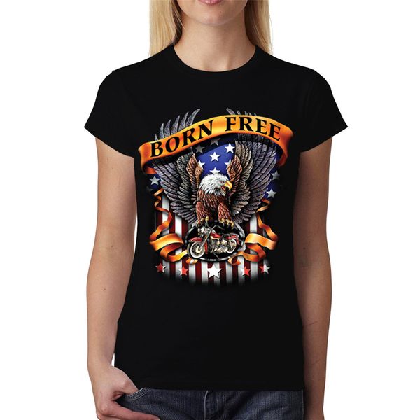 

born free eagle америка женщины t - shirt s - 6xl new gym tee shirt