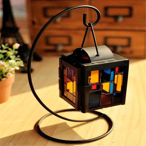 

candle holders hanging candlestick colorful glass window candle holder ornament wedding lamp lantern sconce home decor nordic