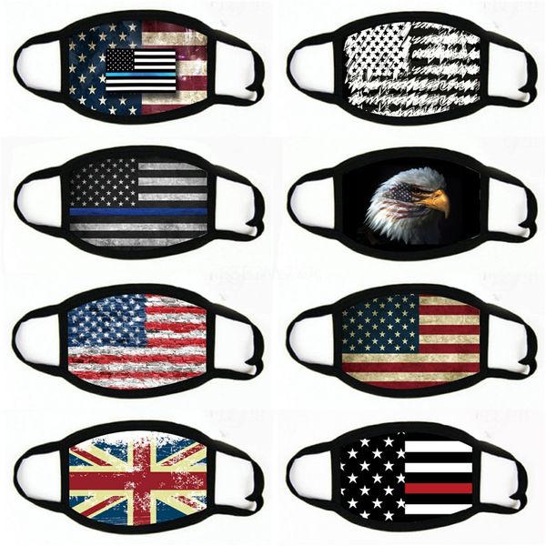 

cycling wear designer face mask anti dust cotton cycling flag washablecloth masks#477, Black