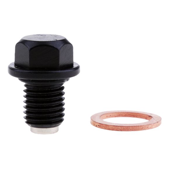 

magnetic oil drain plug bolt for yamaha fz fj mt 09 yzf-r1 r6 trx850 black