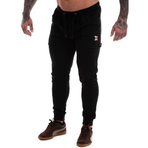 

fitness spring and autumn sports casual running exercise slim fit trousers sweatpants, Black;blue