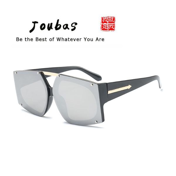 

sunglasses joubas unique square 2021 women/men future big cool sun glasses eyeglasses mirror silvery oversized shades 76, White;black