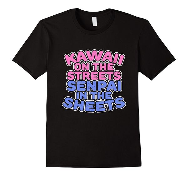 

kawaii on the streets, senpai in the sheets t-shirt t shirt summer style fashion men t shirts tee black style plus size