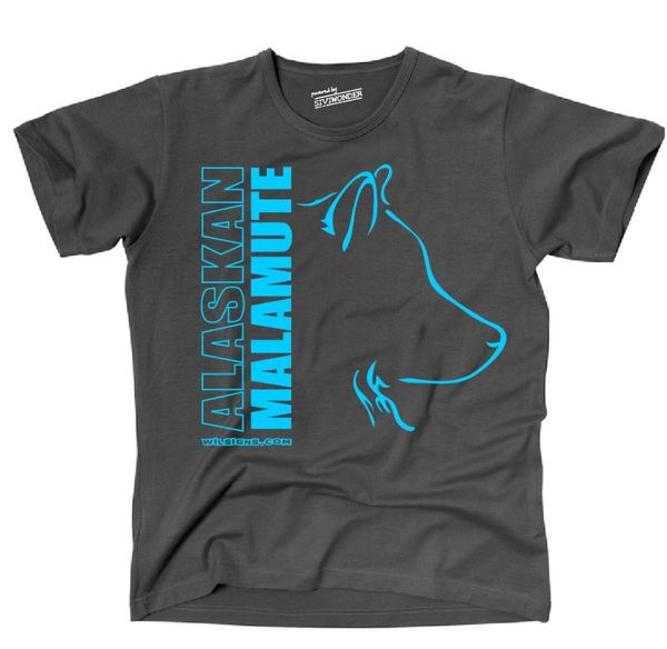 

2019 new brand clothing men cool o-neck twilprof t-shirt hunde alaskan malamute profil wilsigns siviwondergraphic tees