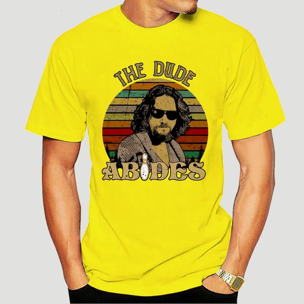 

jeff lebowski the big lebowski the dude abides vintage t-shirt-4689d