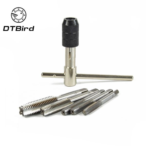 

6pc set silver tap winch set adjustable carving hand hinge t tap wrench multi function ratchet adjustable winch