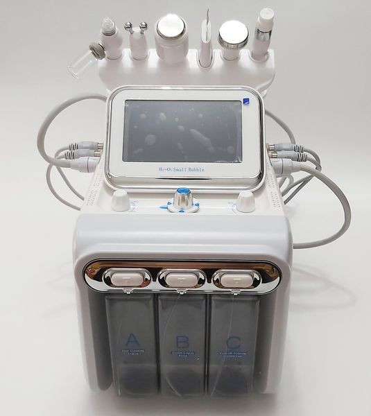 

6 in 1 hydro dermabrasion facial deep cleaner hydra dermabrasion machine oxygen spray gun ultrasonic rf cold hammer skin scrubber