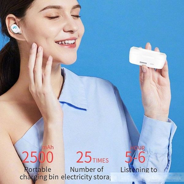 

wireless bluetooth tws 5.0 earphone in ear tws-7 headphones sports earbuds music gaming headsets compatible with universal fashion