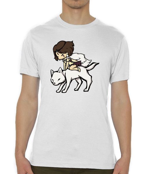 

princess mononoke legendary anime cute art printed men's t-shirt
