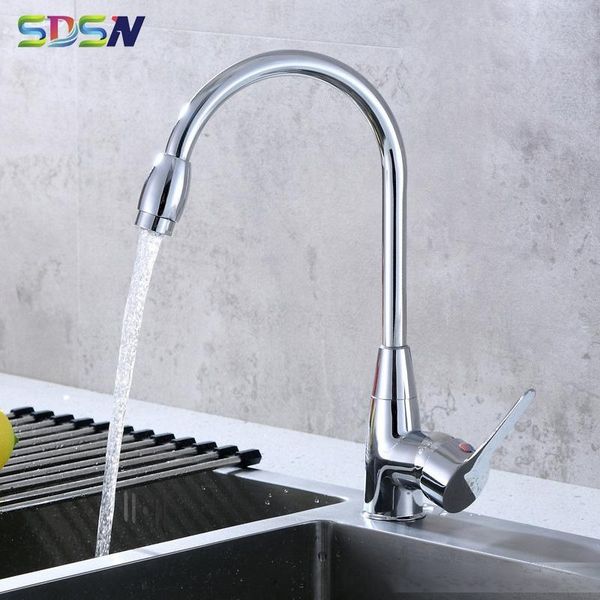

kitchen faucets sdsn polished chrome kitchen faucet solid brass kitchen sink mixer tap single lever cold water faucets t200424