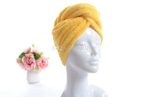 

microfiber quick dry shower hair caps super absorbent dry hair towel drying turban wrap hat spa bathing caps a410