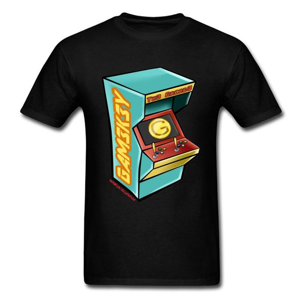 

funny men's tees old arcade cabinet game machine comfortable t-shirts for young man round neck 100% cotton camisetas hombre