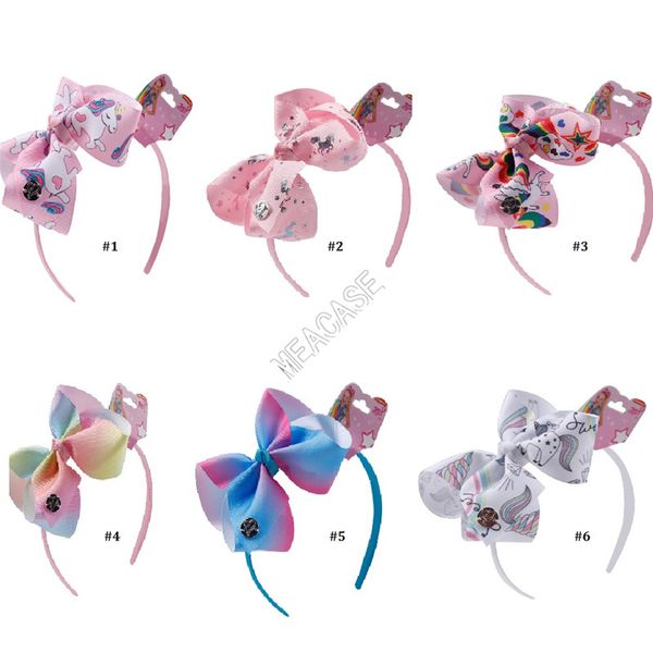 

6inch halloween bows barrettes kids hairpin rainbow color cartoon printed hair clip ribbon headband hair accessories party supplies d9702, Slivery;white