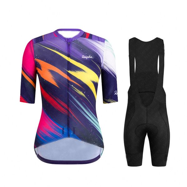 

racing sets 2021 ralvpha cycling set woman summer bicycle clothing breathable anti-uv mountain clothes suits ropa ciclismo verano, Black;blue