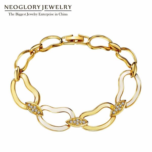 

bangle neoglory austrian rhinestones enamel bracelets bohemian charm bangles & for women vintage fashion jewelry gift 2021 ms, Black