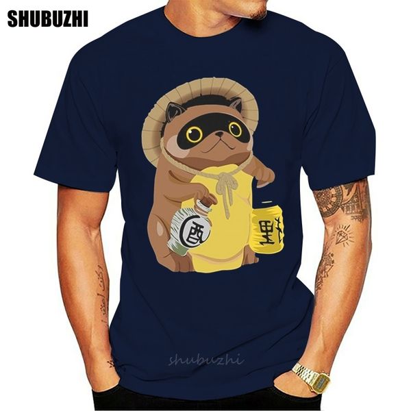 

японский енотовидная собака тануки мудзина аниме манга смазливая футболка хлопок тенниска мужчины лето размер мода тенниску евро