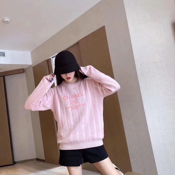 

2020 fashion women sweaters round neck knitwear classic hoodie pure cotton lovers sweater cardigan winter coat x9, White;black