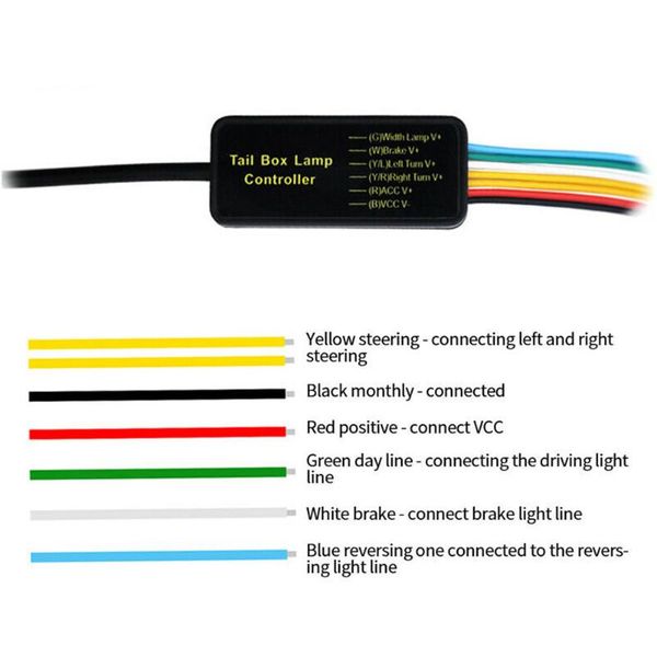 

brake led strip lamp signal flow led 150cm 4 color trucks rear trunk rv