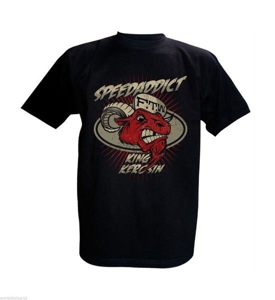 

король kerosin футболка speedaddict череп гонки oldschool vintage ratte классический v8