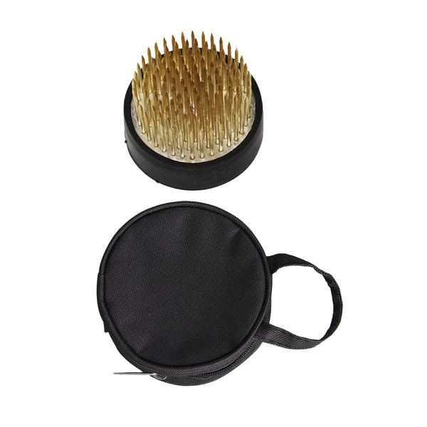 

ikebana kenzan flower frog with storage bag japanese flower arrangment tool