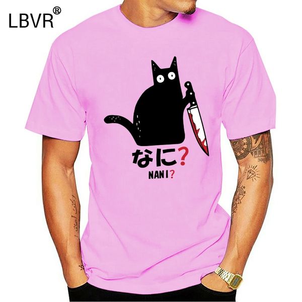 

awesome cat nani black cat with knife gift for friends vintage tee shirt