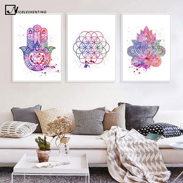 

жизнь цветка йога canvas art poster абстрактные декоративные печати роспись стен украшения изображение nordic modern room decor