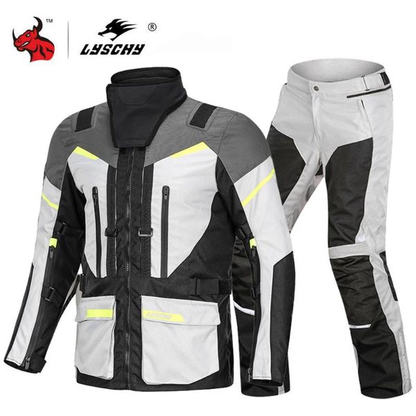 

lyschy motorcycle jacket waterproof moto suit motorbike riding jacket motocross with removeable motorcycle ce protector