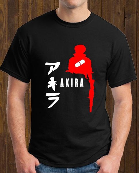 

akira kaneda silhouette anime manga mens t-shirt cotton casual o-neck shirt