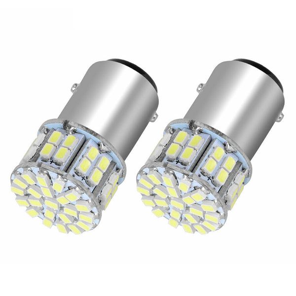 

2pcs 6000k white 1157 50smd tail brake led lights bulb bay15d 12v