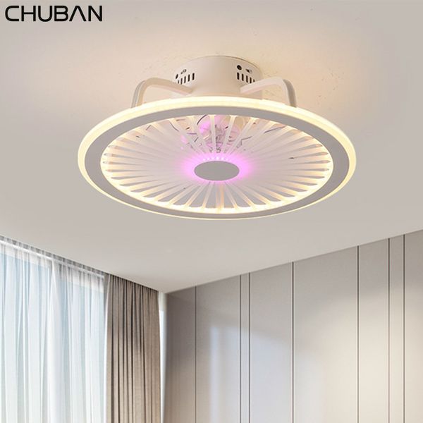 

electric fans modern minimalist smart ceiling fan light crystal decor led lighting dimmable bedroom lamp ac220v 110v ventilador de techo