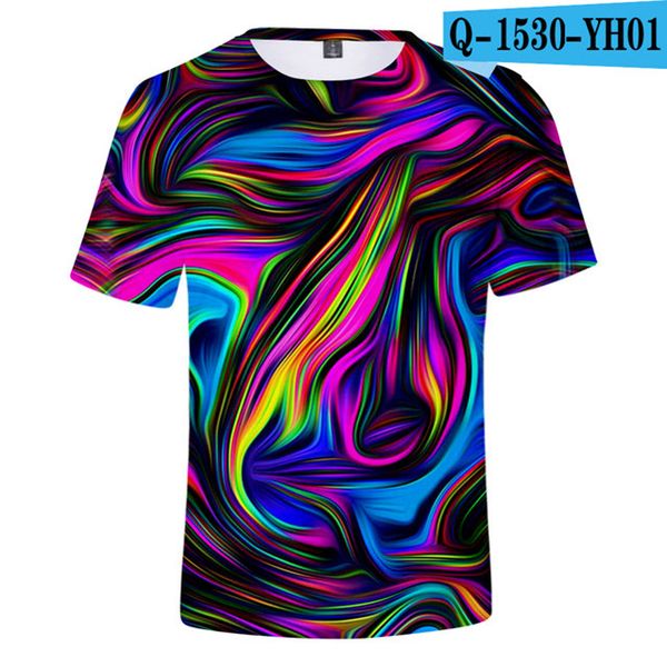 

tie dye colorful psychedelic printed 3d print shirts oversized comics humor men clothing