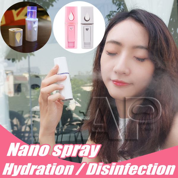 

l2 mirror mini nano facial hydrating sprayer steaming usb charging portable humidifier beauty skin care tool with package
