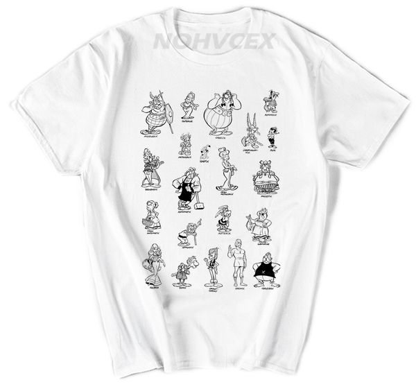 

new asterix and obelix tshirt classic round neck t-shirt print t shirt