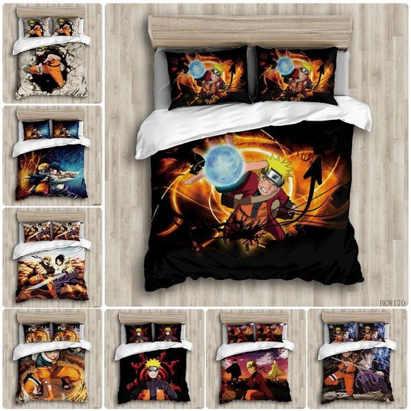 

diy printed bedding sets japan anime goku pattern kids room bed comforter sets duvet cover pillowcase 3pcs double bedding set