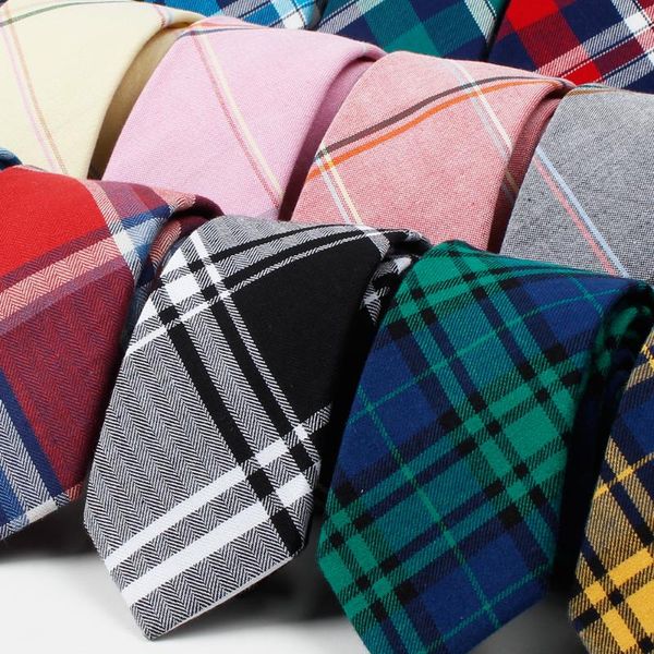 

хлопок plaid галстук, вскользь men «s европейский и американский стиль тонкие 6 cm bow tie shirt подарки, Black;gray
