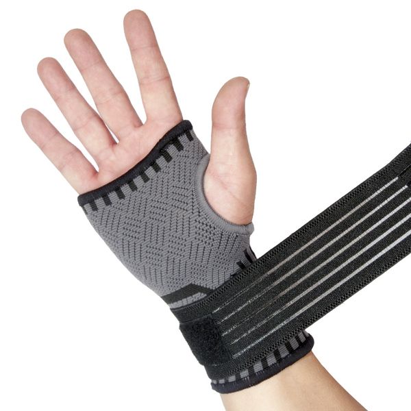 

wrist support elastic bandage compression arthritis wraps pain carpal tunnel hand brace equipment, Black;red