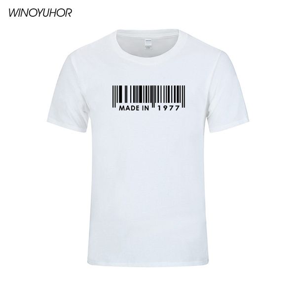 

сделано в 1977 смешные юмор футболки 2020 новая летняя мода o-образным вырезом рубашки 43 лет день рождения подарочные tops tee марка одежды