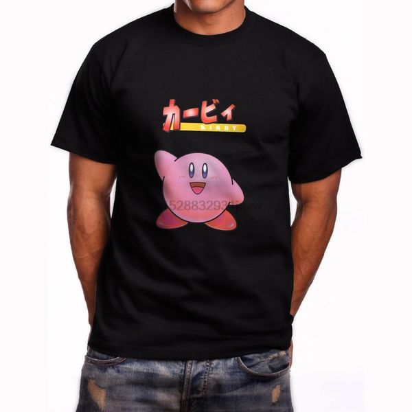 

rock heavy metal style super smash bros 64 kirby short sve men bla t-shirt size s to 5xl printed t shirts men streetwear