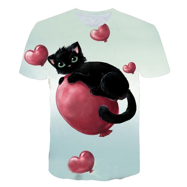 

summer 3d print animal men newst kitten print lovely cat 3d design male 3d print shirts aesthetic aesthetic hippie men clothing
