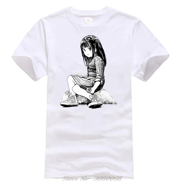 

anime t-shirt little girl with flowers manga japanese shirt men - women sizes custom special print tee shirt streetwear
