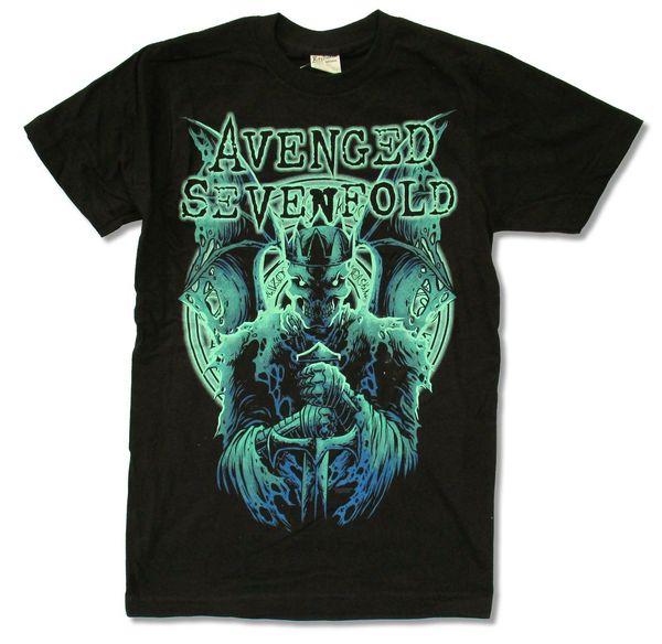 

avenged sevenfold knight black t shirt новый официальный adult a7x